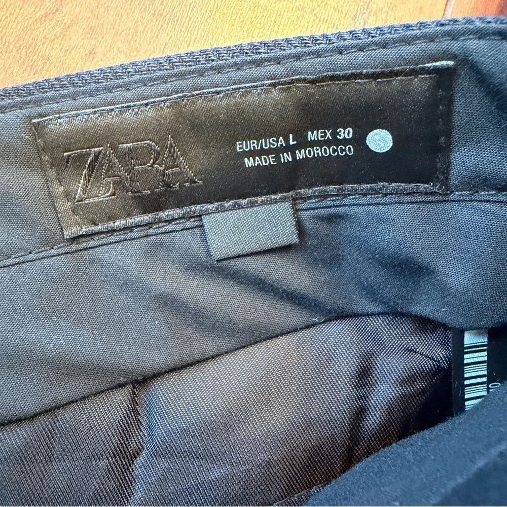 Zara Linen Blend Buckle Pants ZW Collection